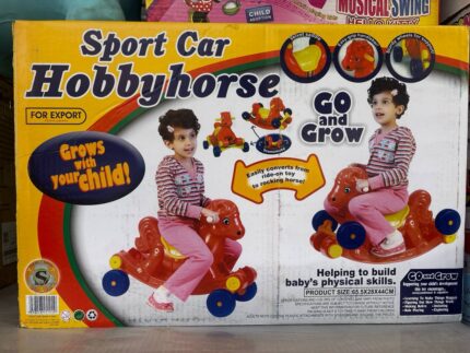 اسب پلاستیکی گهواره ای وچرخ دار- کد ۳۴